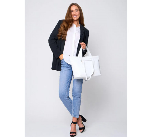 Сумка женская через плечо, женская сумка на плечо, сумка женская из натуральной кожи, тоут, шоппер, хобо, белый