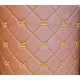 Экокожа стеганая РОМБ на поролоновой основе, материал для перетяжки салона авто, мебели (100х150cм)