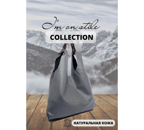 Сумка женская на плечо, хобо через плечо, женская сумка из натуральной кожи, тоут, шоппер,  серая