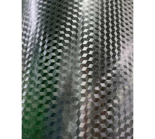 пленка виниловая под карбон 3D, защитная, декоративная пленка для авто и мебели, хром (100х152 см)