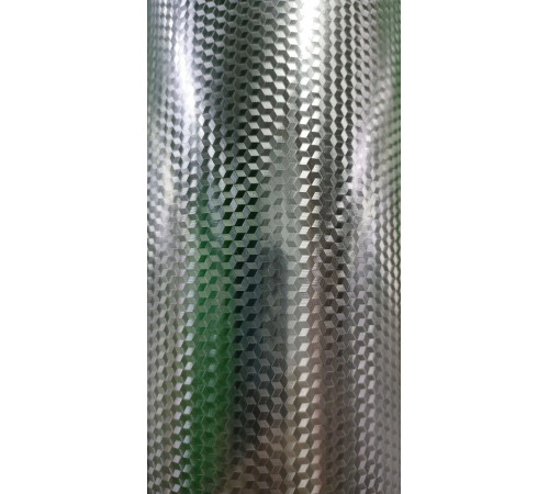 пленка виниловая под карбон 3D, защитная, декоративная пленка для авто и мебели, хром (100х152 см)